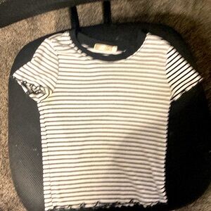 Heart and hips XS black and white striped